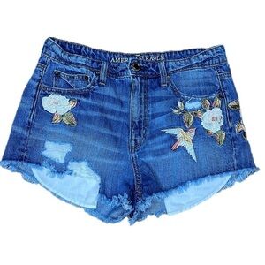 American Eagle High Rise Vintage Festival Shorts